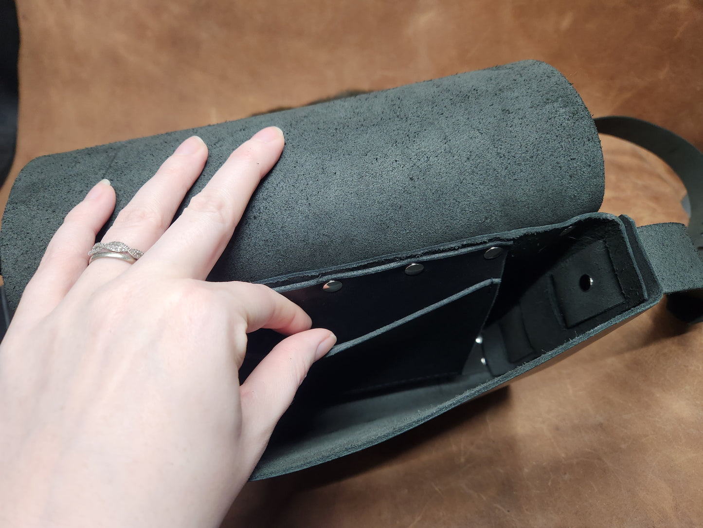 Laced Leather Bag