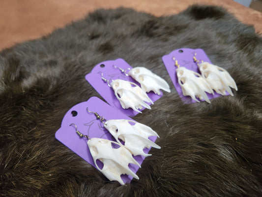 Turtle Skull Dangle Earrings