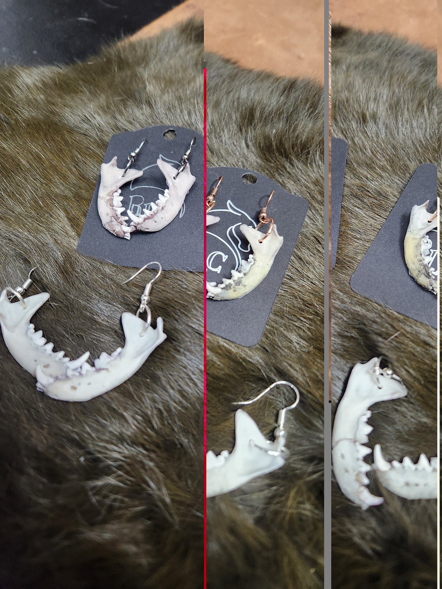 Mink Jaw Bone Earrings