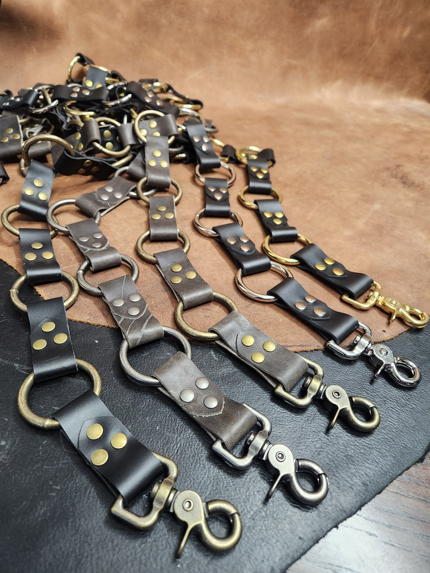 Leather Multi-Ring Belt