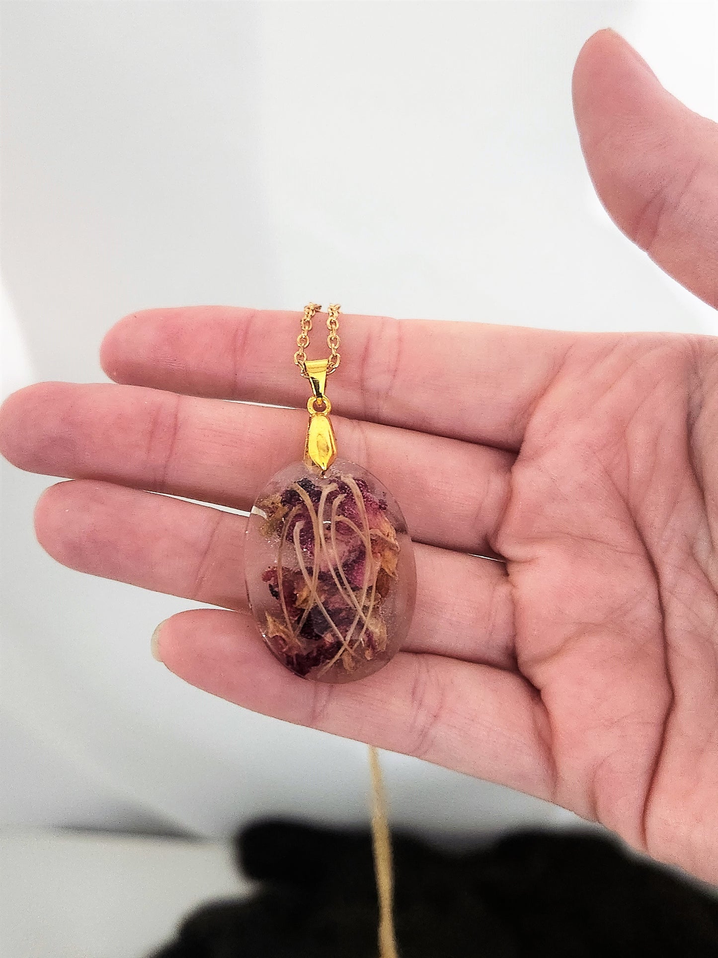 Bone, Flower, and Resin Necklaces