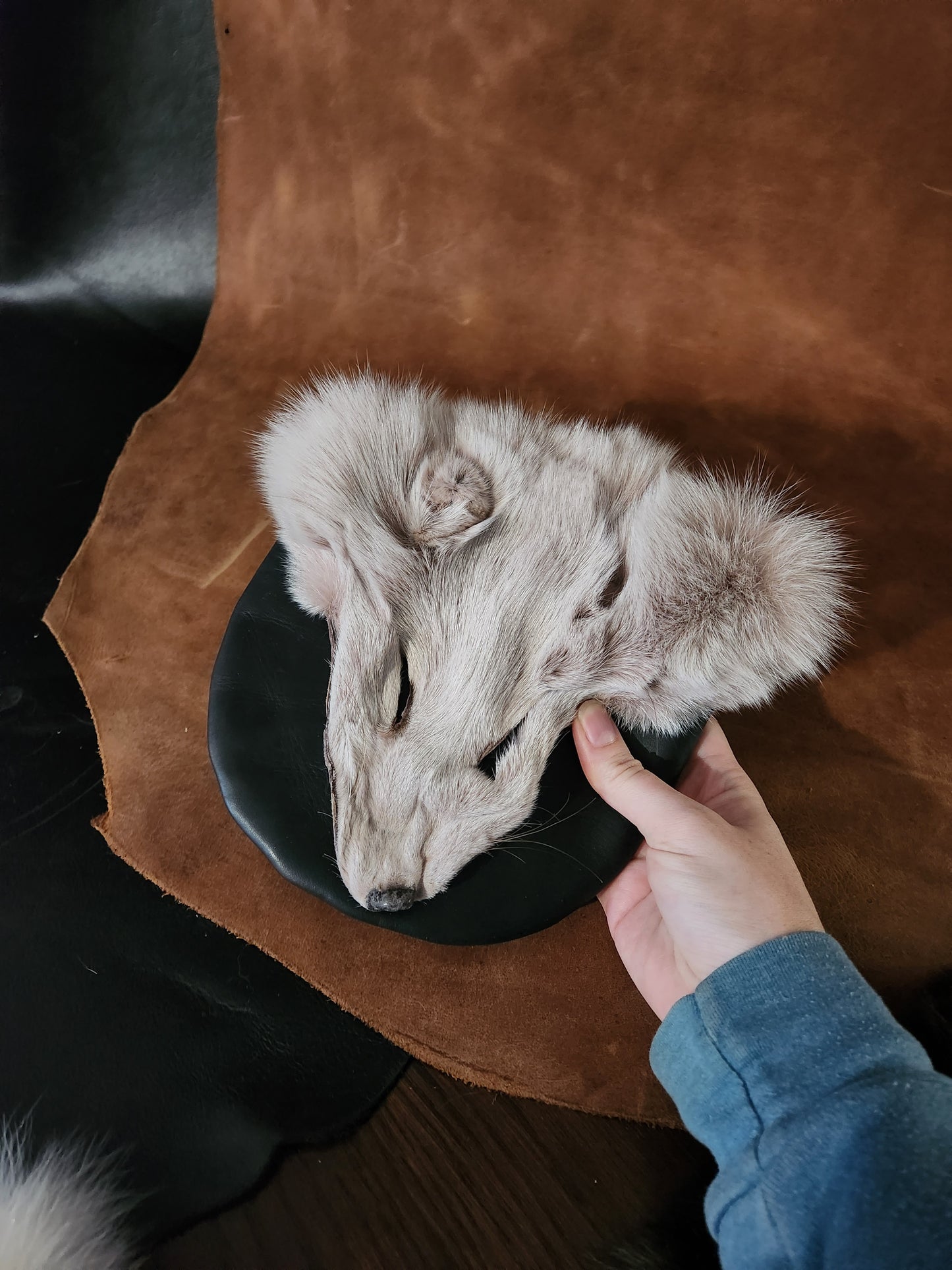 Leather Bags with Fur Faces