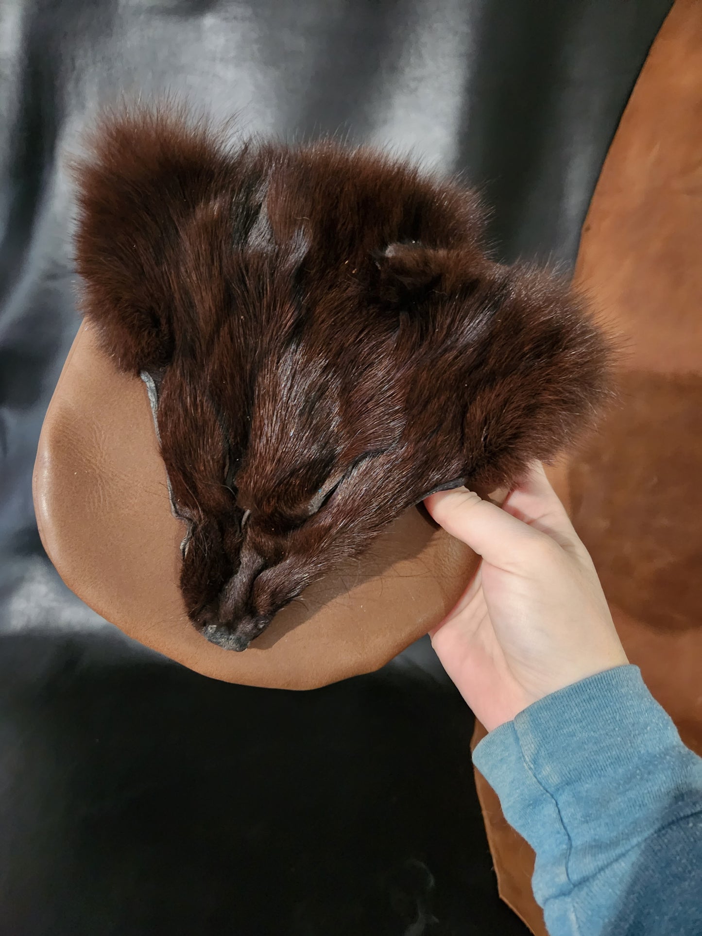 Leather Bags with Fur Faces