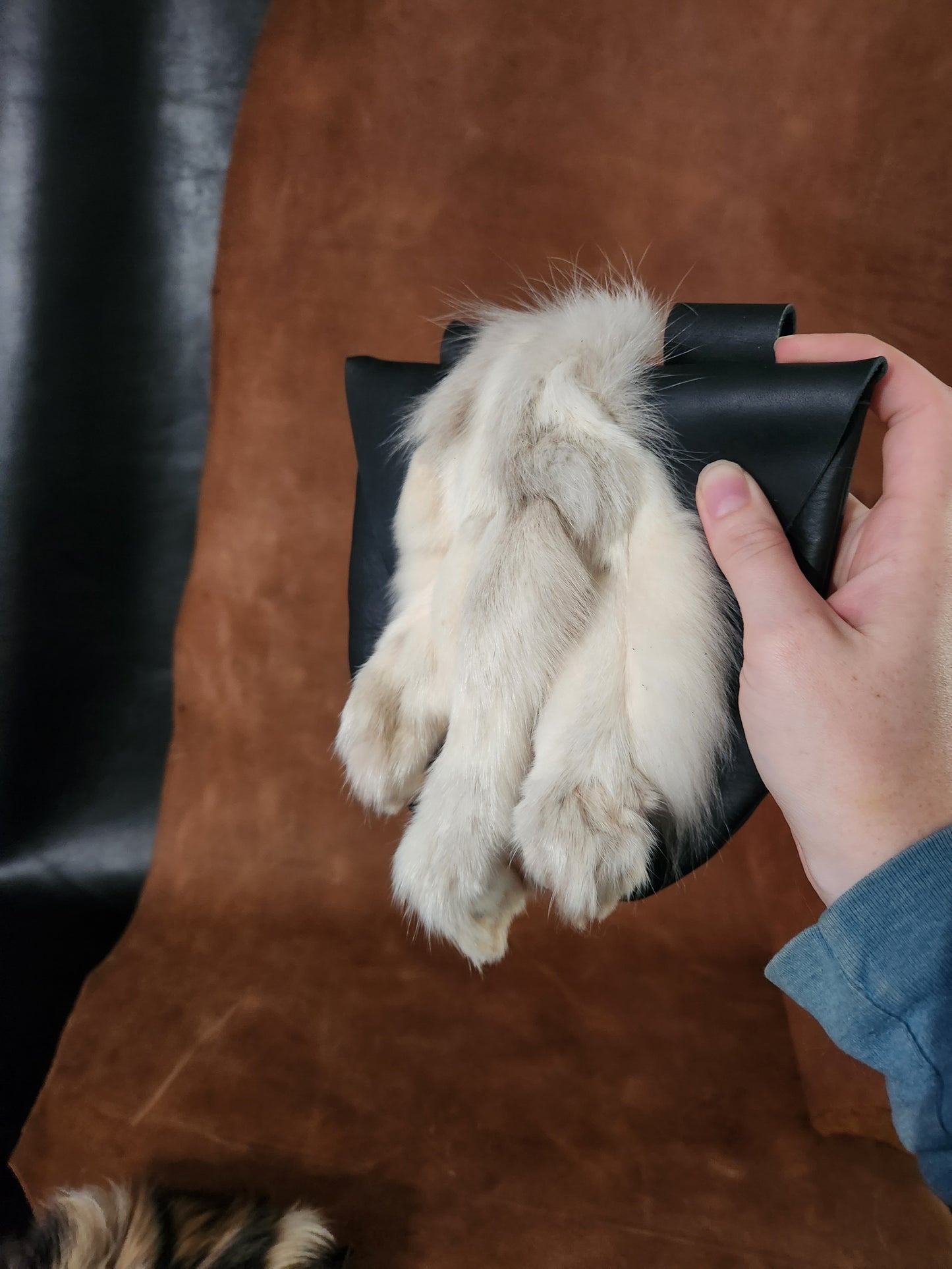 Leather Bags with Fur Faces