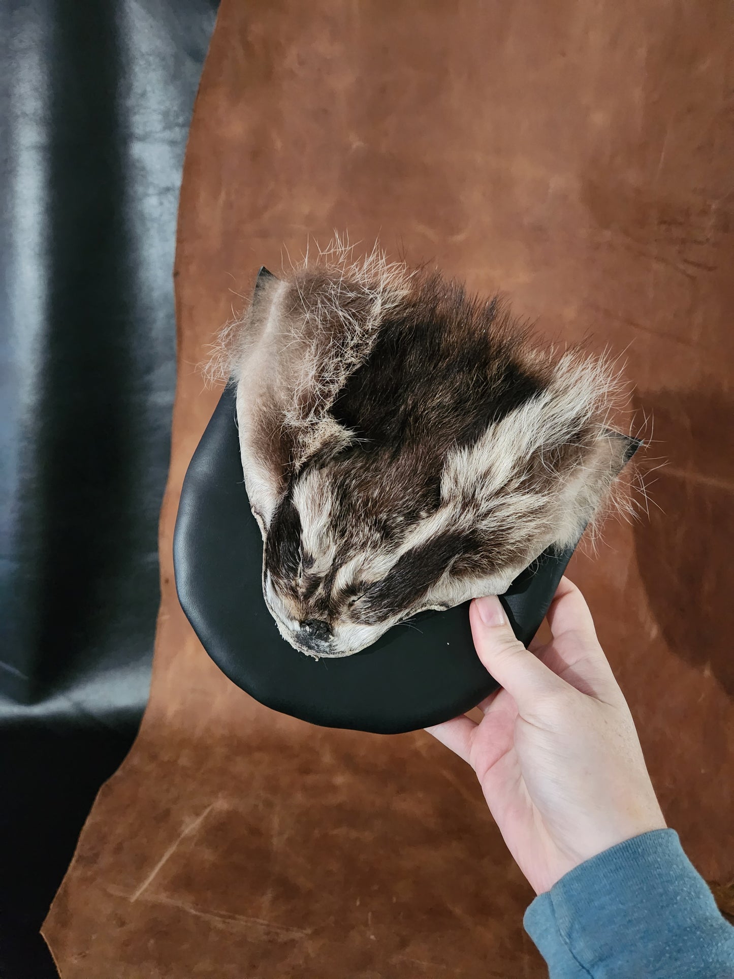 Leather Bags with Fur Faces