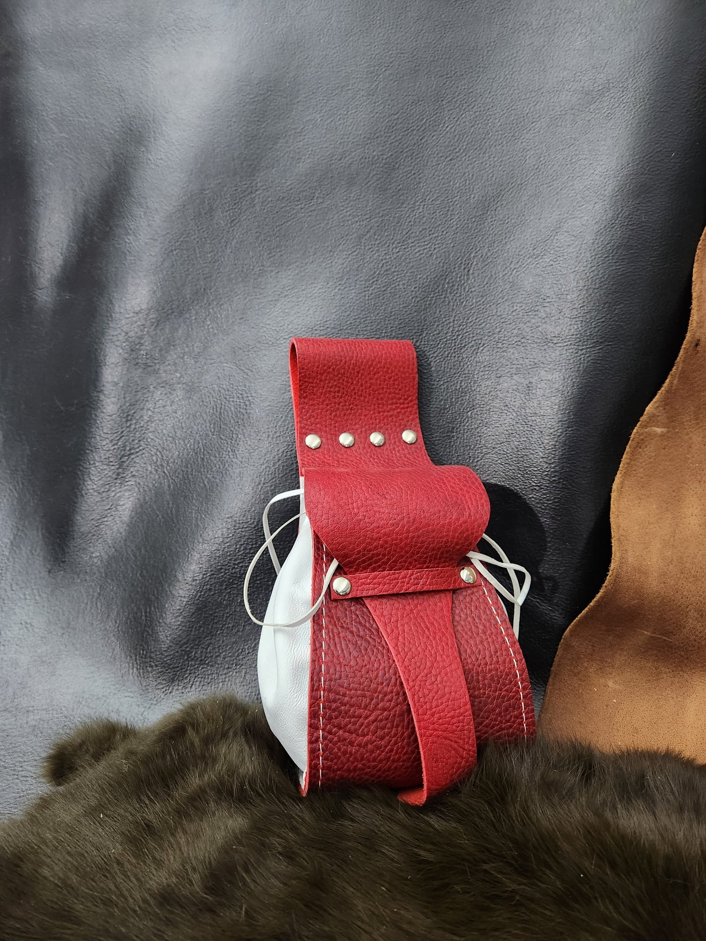 Leather Drawstring Belt Bags