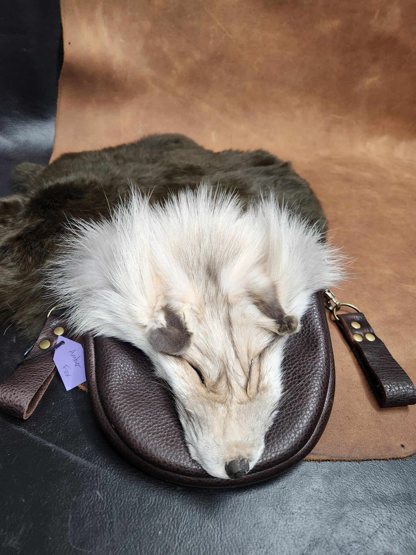 Leather Bags with Fur Faces, Belt Bag or Sporrin