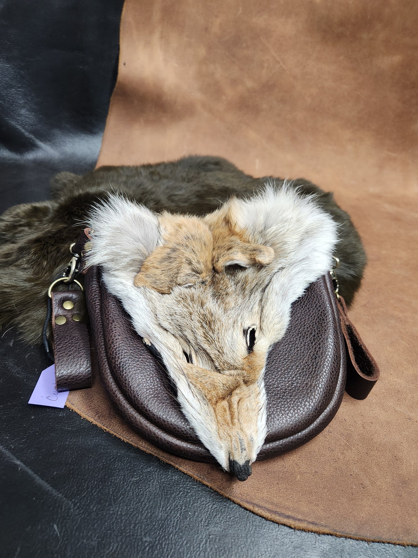 Leather Bags with Fur Faces, Belt Bag or Sporrin