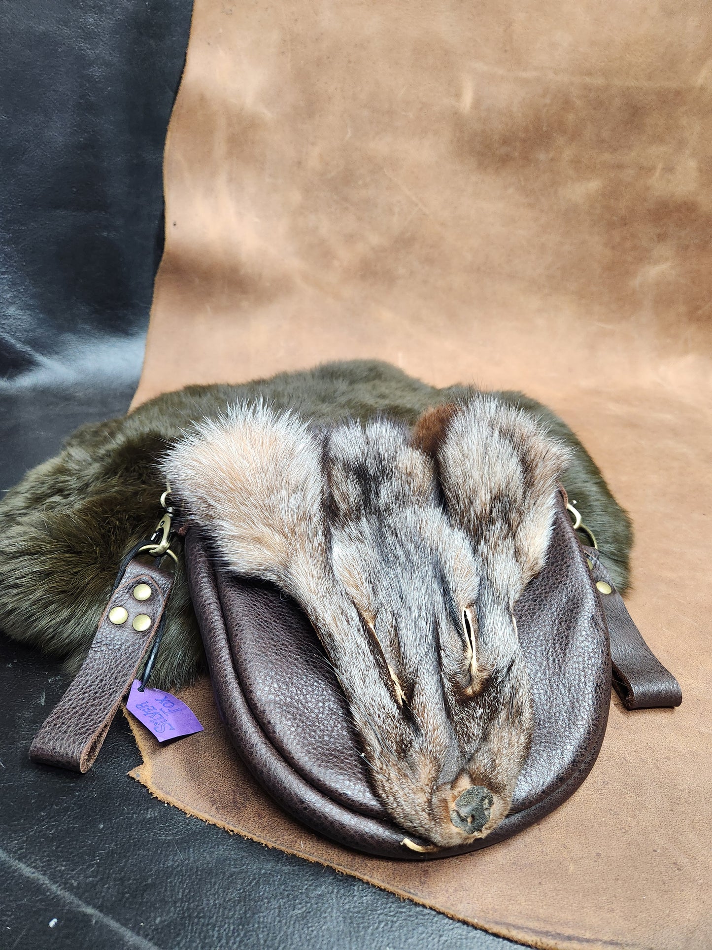 Leather Bags with Fur Faces, Belt Bag or Sporrin