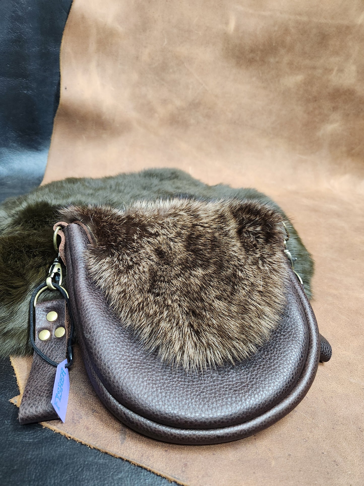 Leather Bags with Fur Faces, Belt Bag or Sporrin