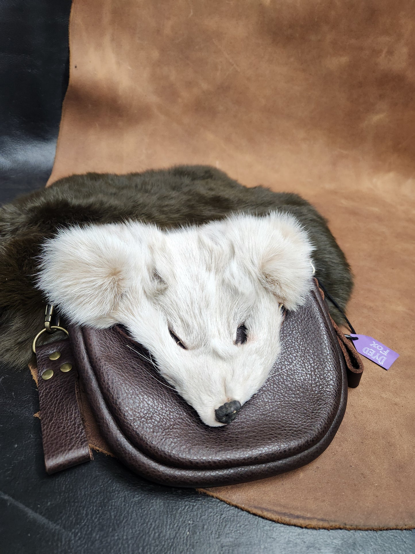 Leather Bags with Fur Faces, Belt Bag or Sporrin