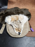 Colorful Leather Bags with Fur Faces, Belt Bag or Sporrin