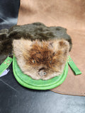 Colorful Leather Bags with Fur Faces, Belt Bag or Sporrin