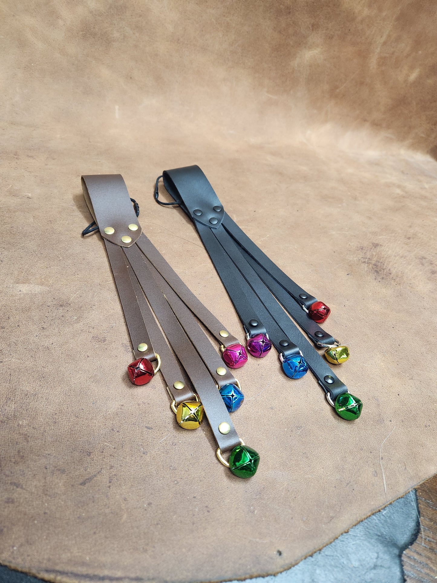 Leather Strap Witch Bells, Bells for Belt for Renaissance Festival