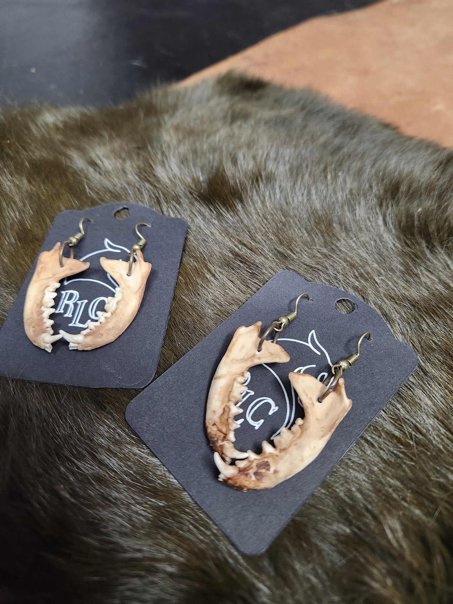 Mink Jaw Bone Earrings