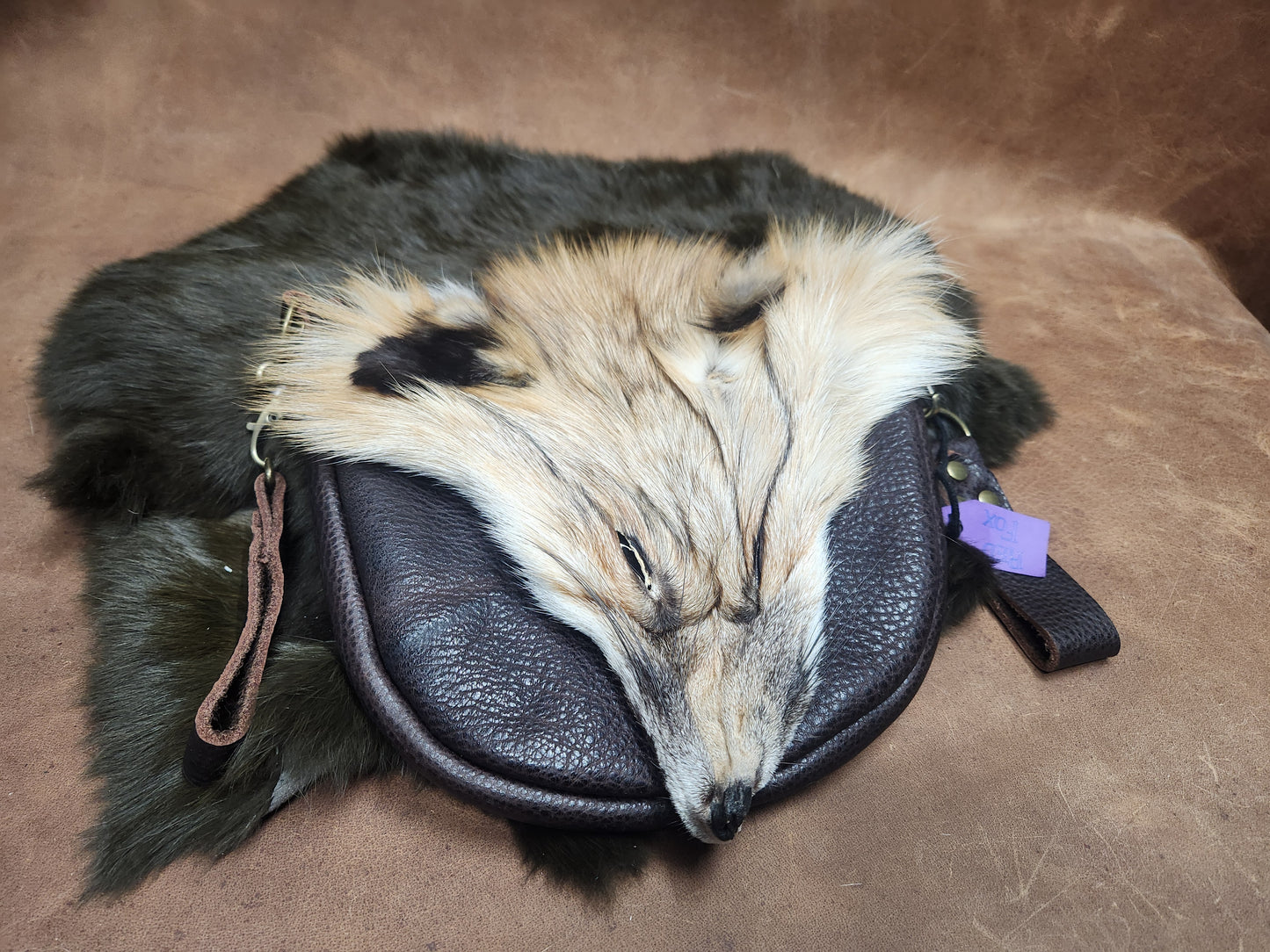 Leather Bags with Fur Faces, Belt Bag or Sporrin