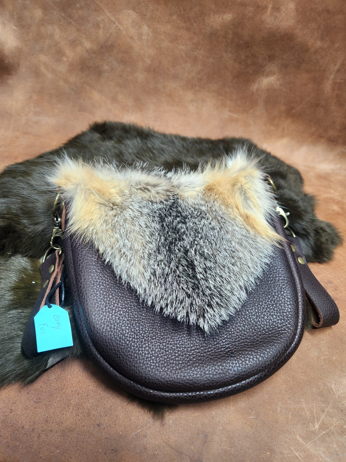 Leather Bags with Fur Faces, Belt Bag or Sporrin