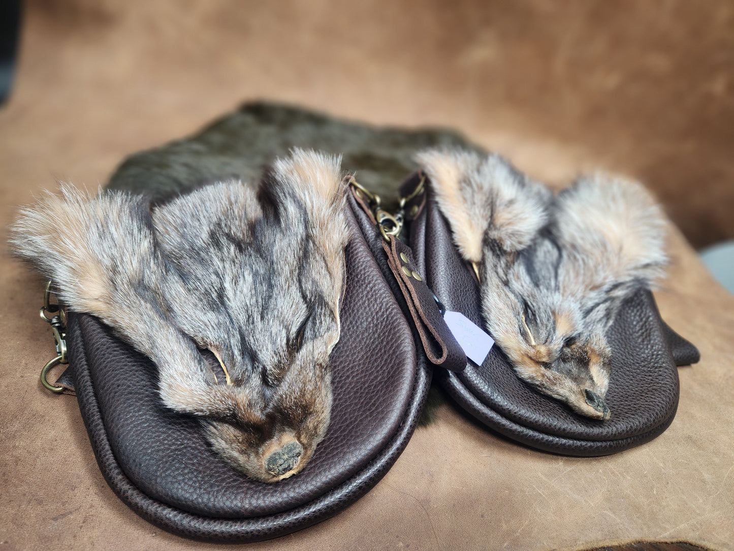 Leather Bags with Fur Faces, Belt Bag or Sporrin