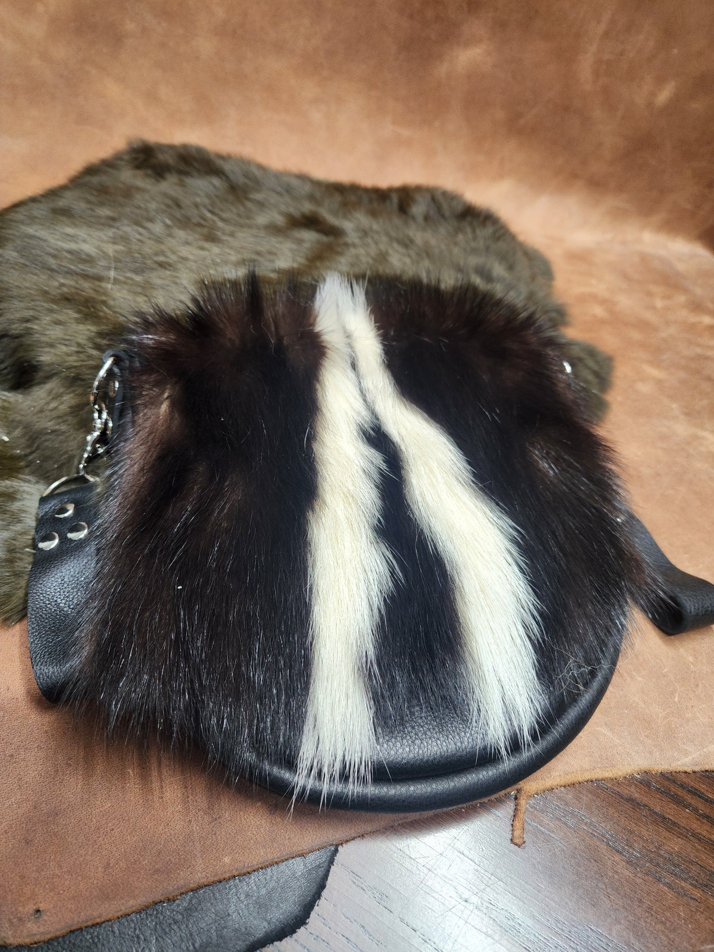 Leather Bags with Fur Faces, Belt Bag or Sporrin