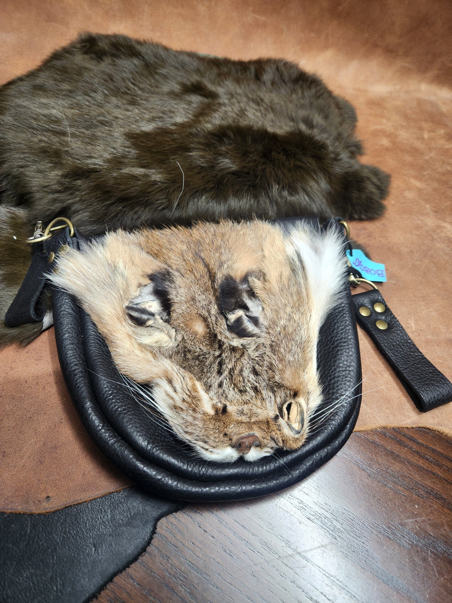 Leather Bags with Fur Faces, Belt Bag or Sporrin