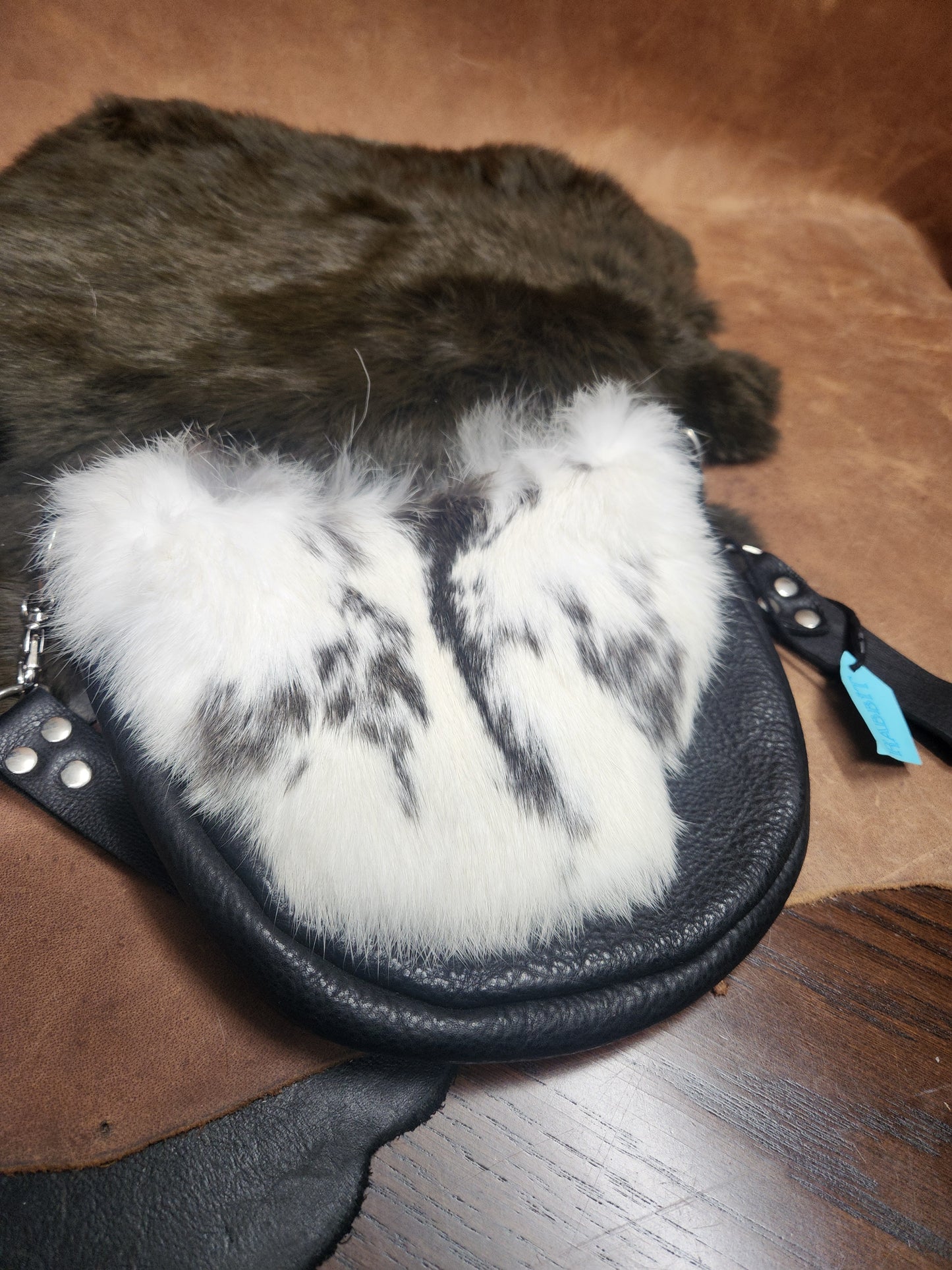 Leather Bags with Fur Faces, Belt Bag or Sporrin