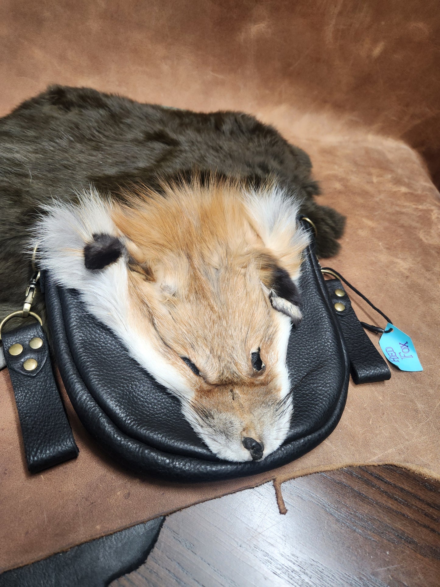 Leather Bags with Fur Faces, Belt Bag or Sporrin
