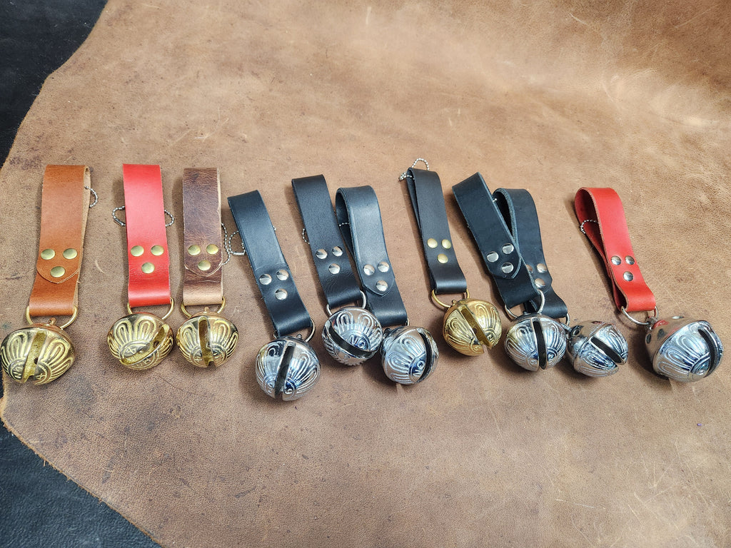 Leather Strap Single Sleigh Bell, Bells for Belt for Renaissance Festival