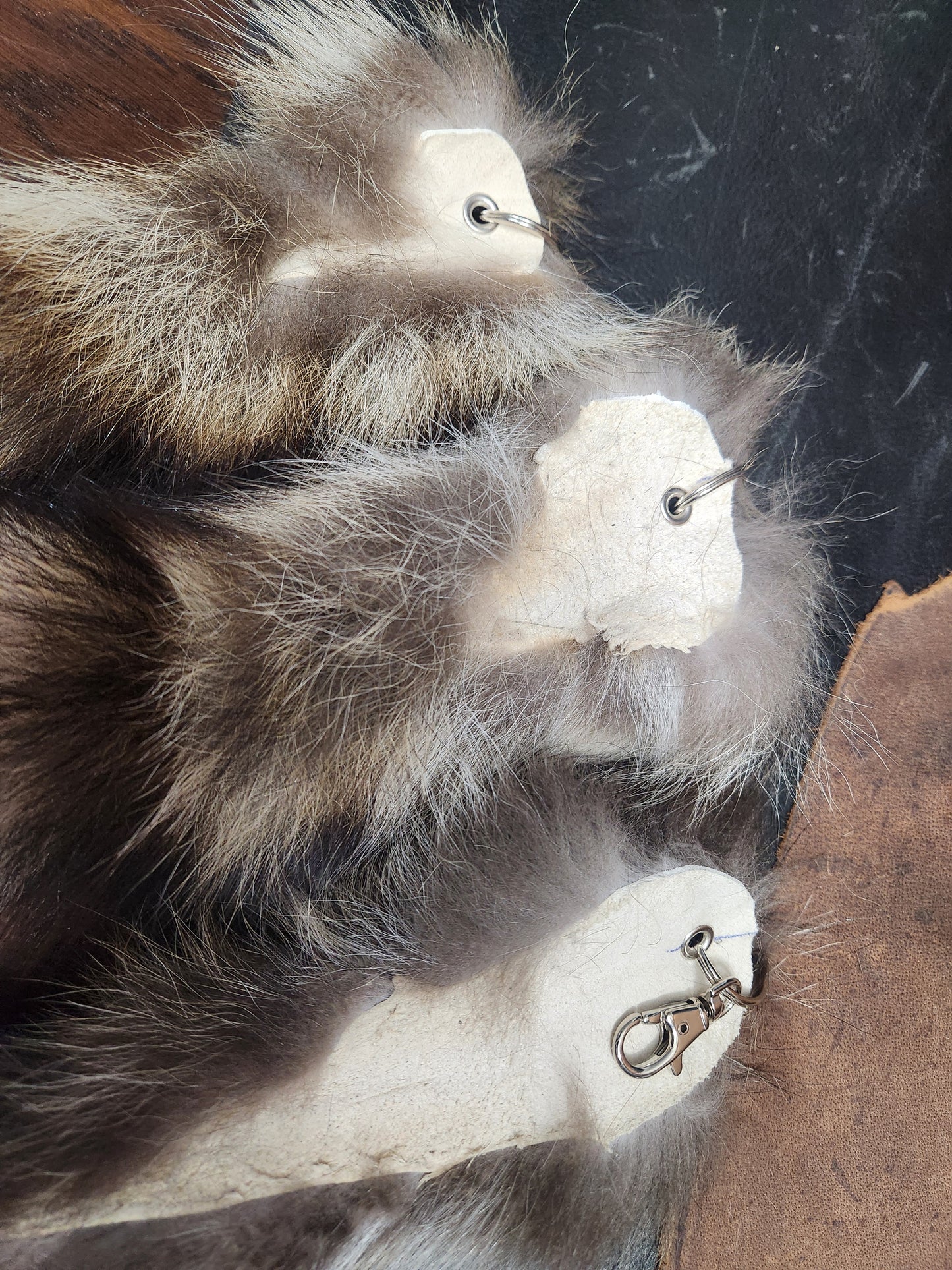 Raccoon Tail Keychain