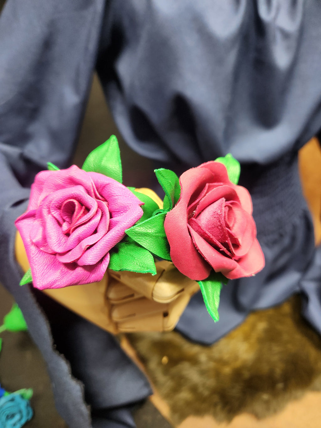 Real Leather Roses