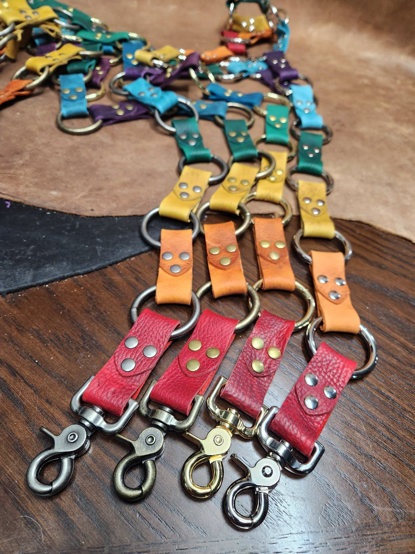 Leather Multi-Ring Belt