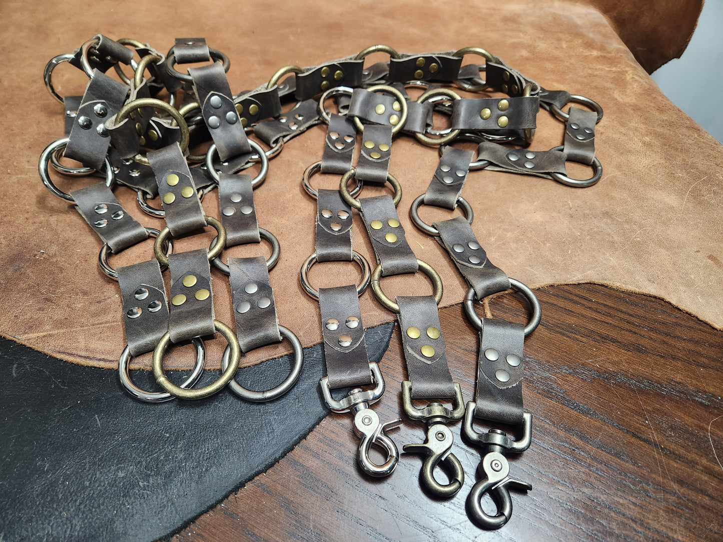 Leather Multi-Ring Belt