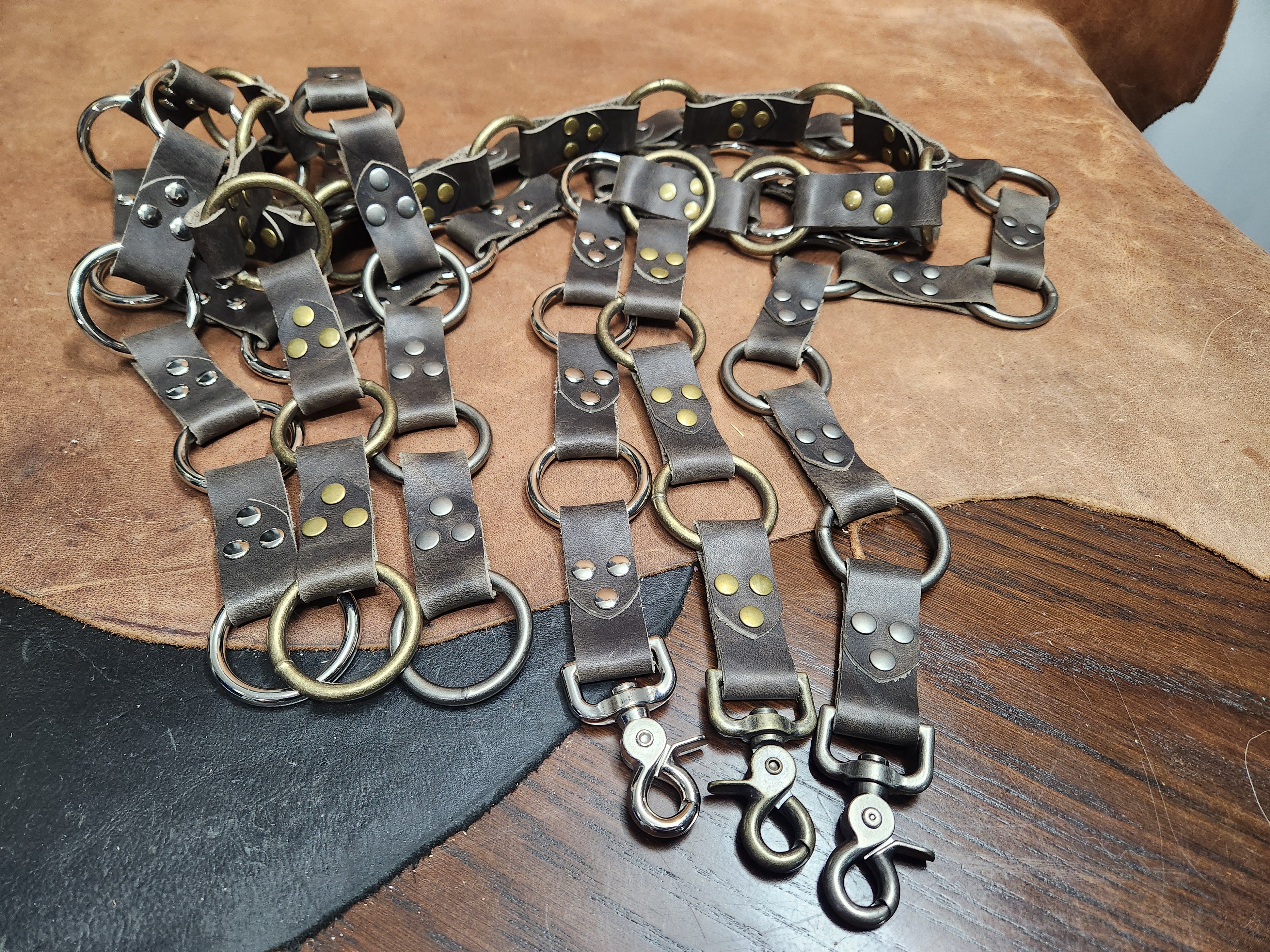 Leather Multi-Ring Belt