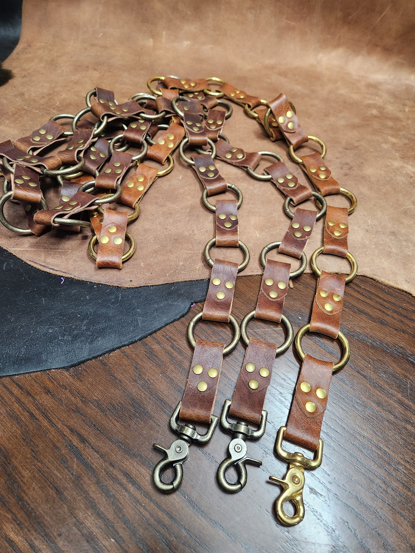 Leather Multi-Ring Belt