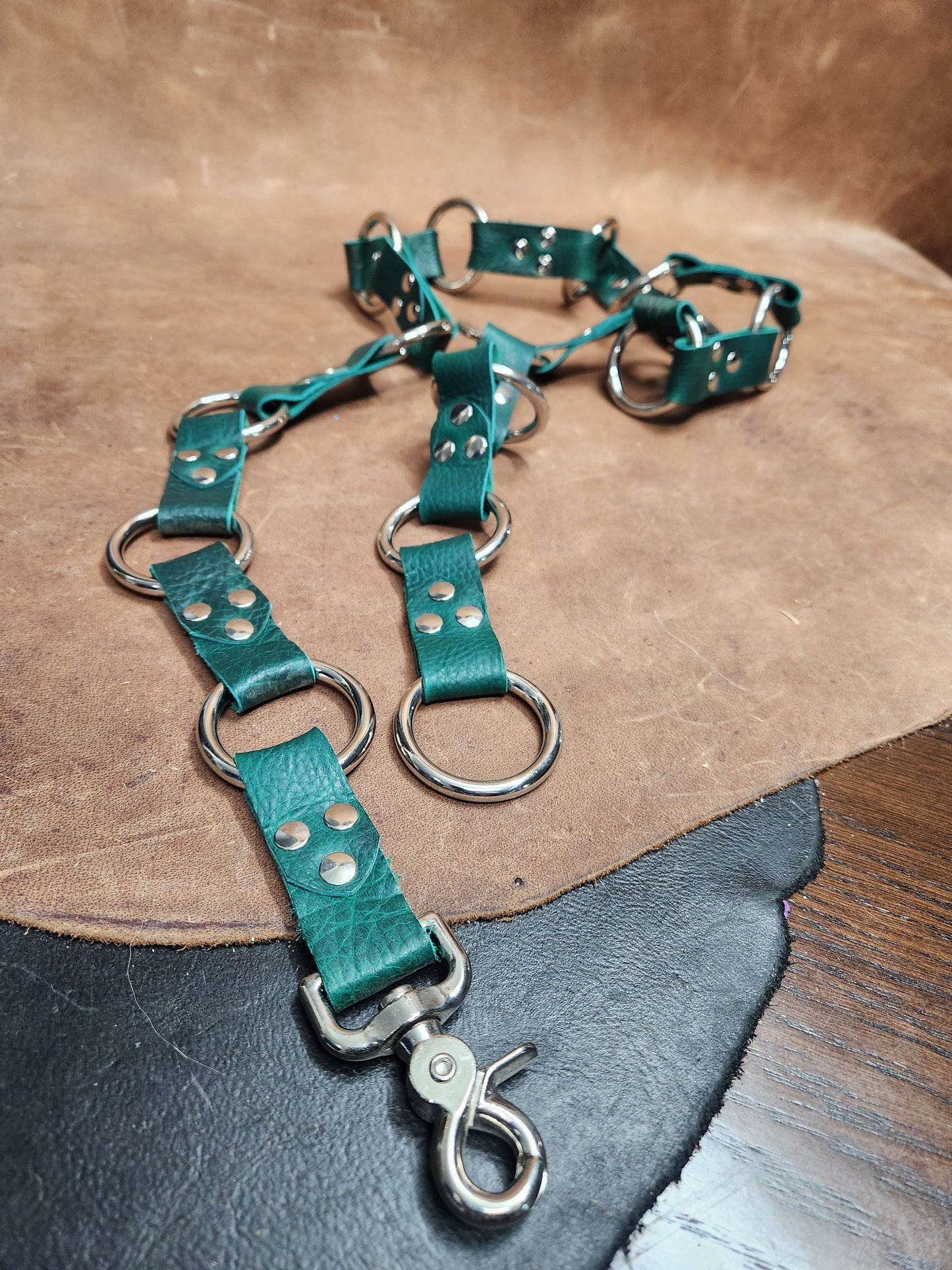 Leather Multi-Ring Belt
