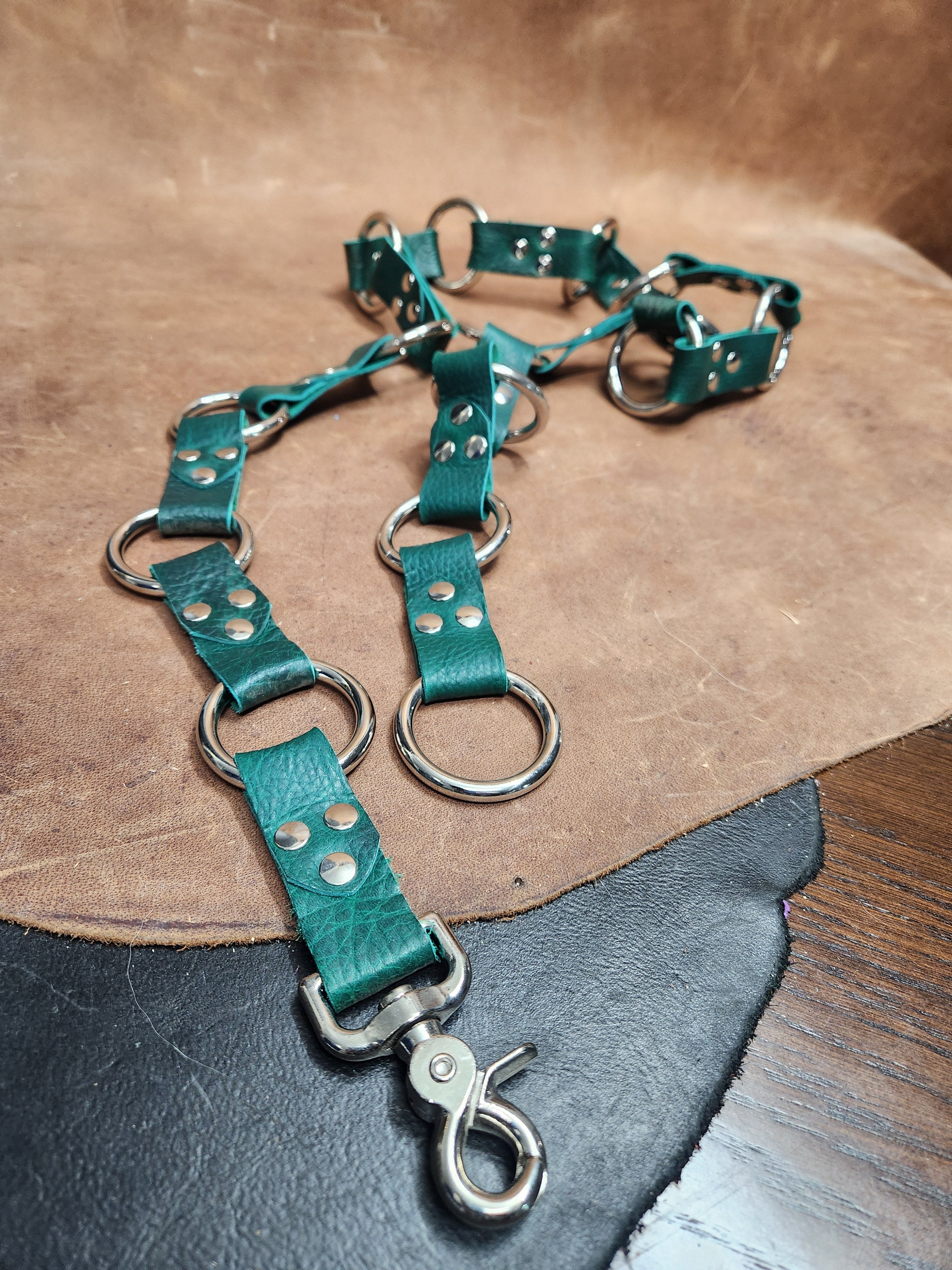 Leather Multi-Ring Belt