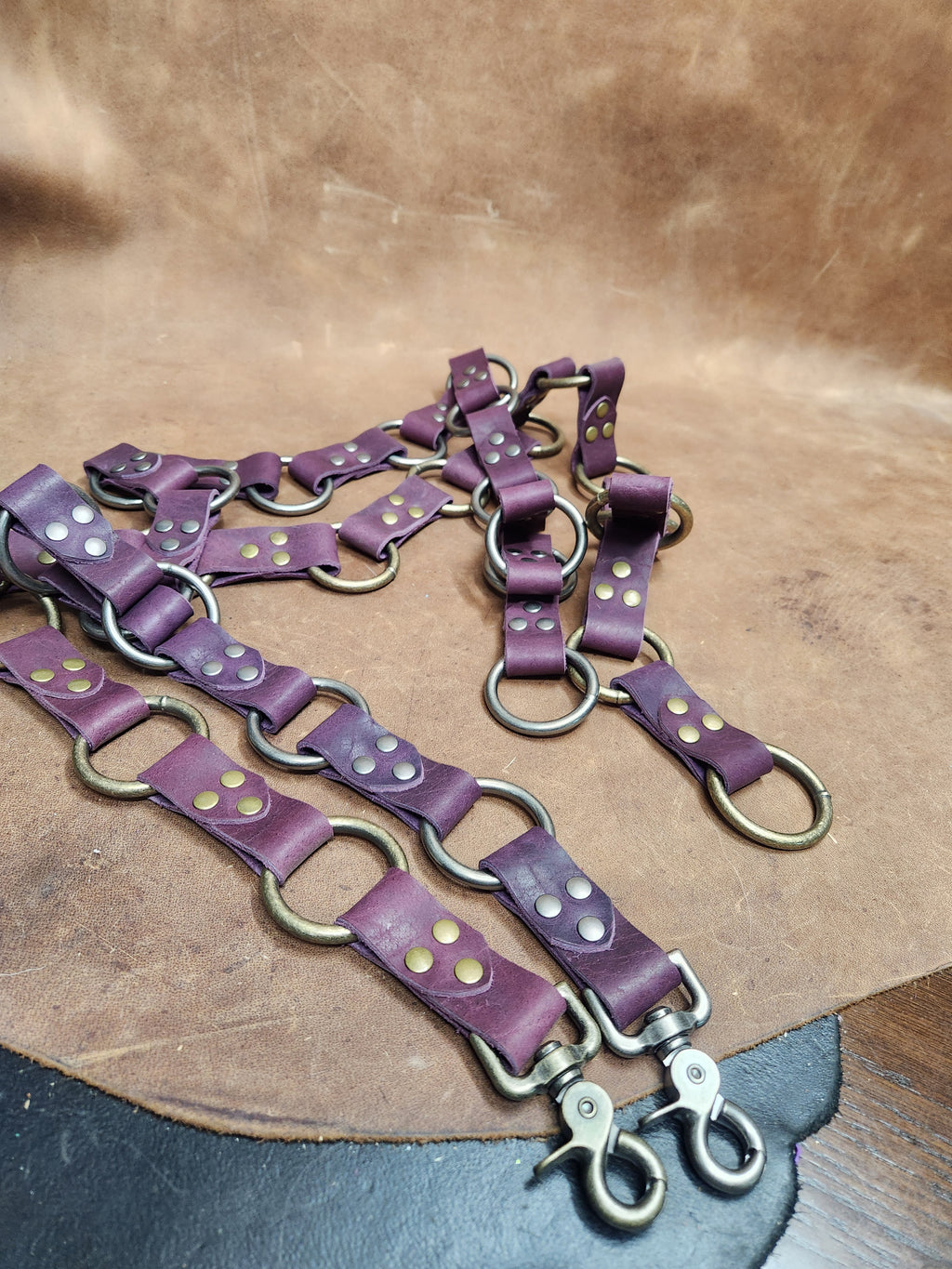 Leather Multi-Ring Belt