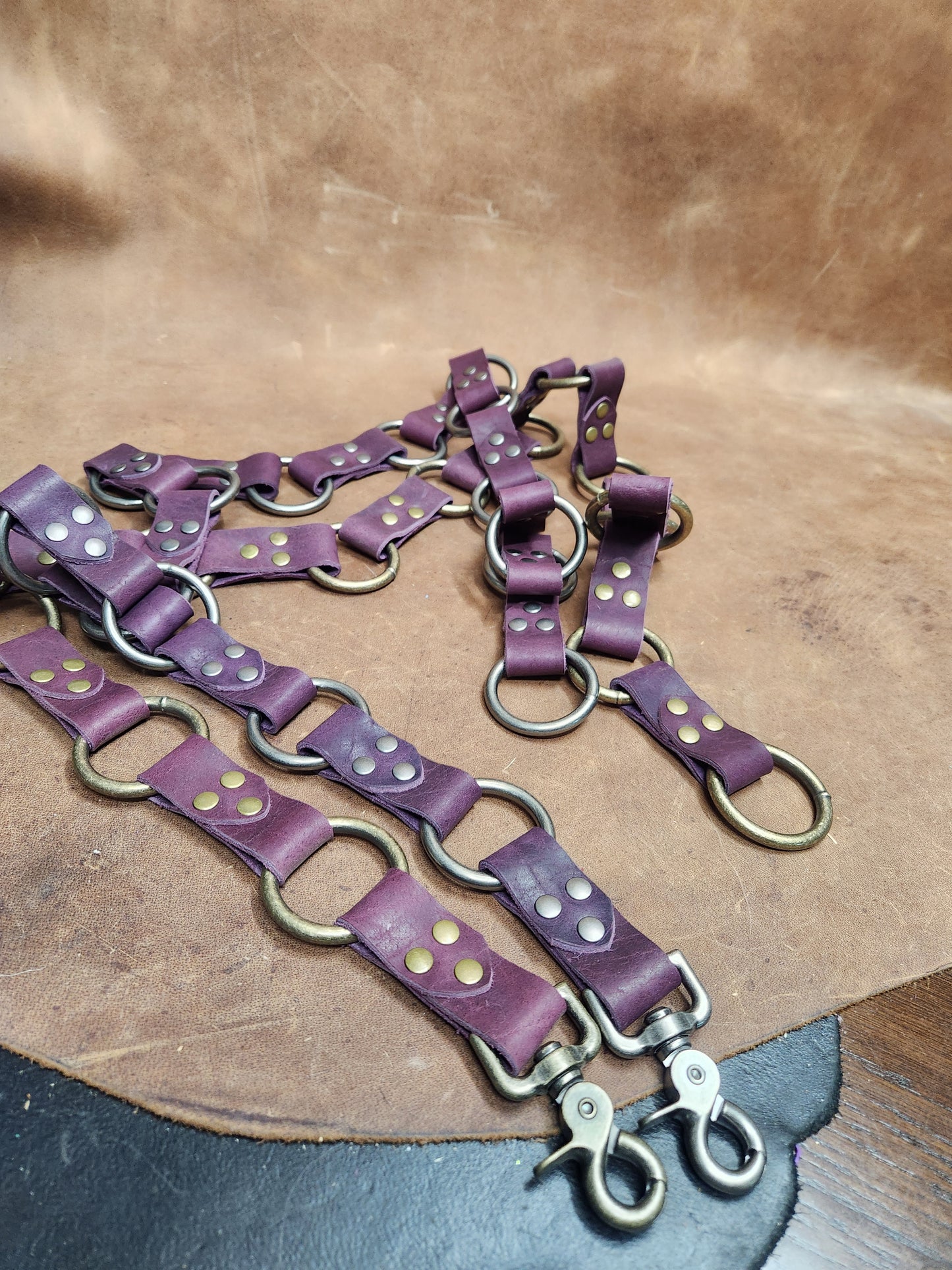 Leather Multi-Ring Belt