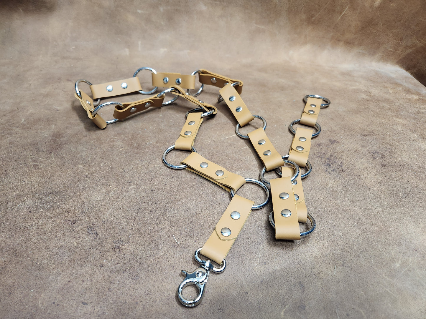Petite Leather Multi-Ring Belt