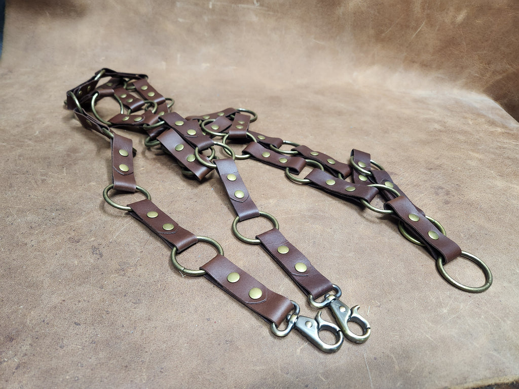 Petite Leather Multi-Ring Belt