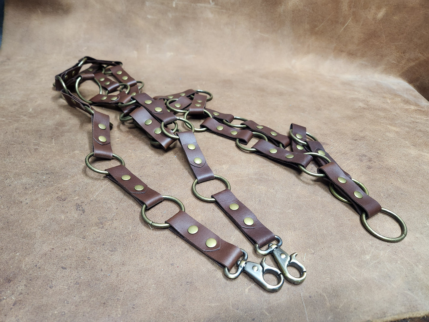 Petite Leather Multi-Ring Belt