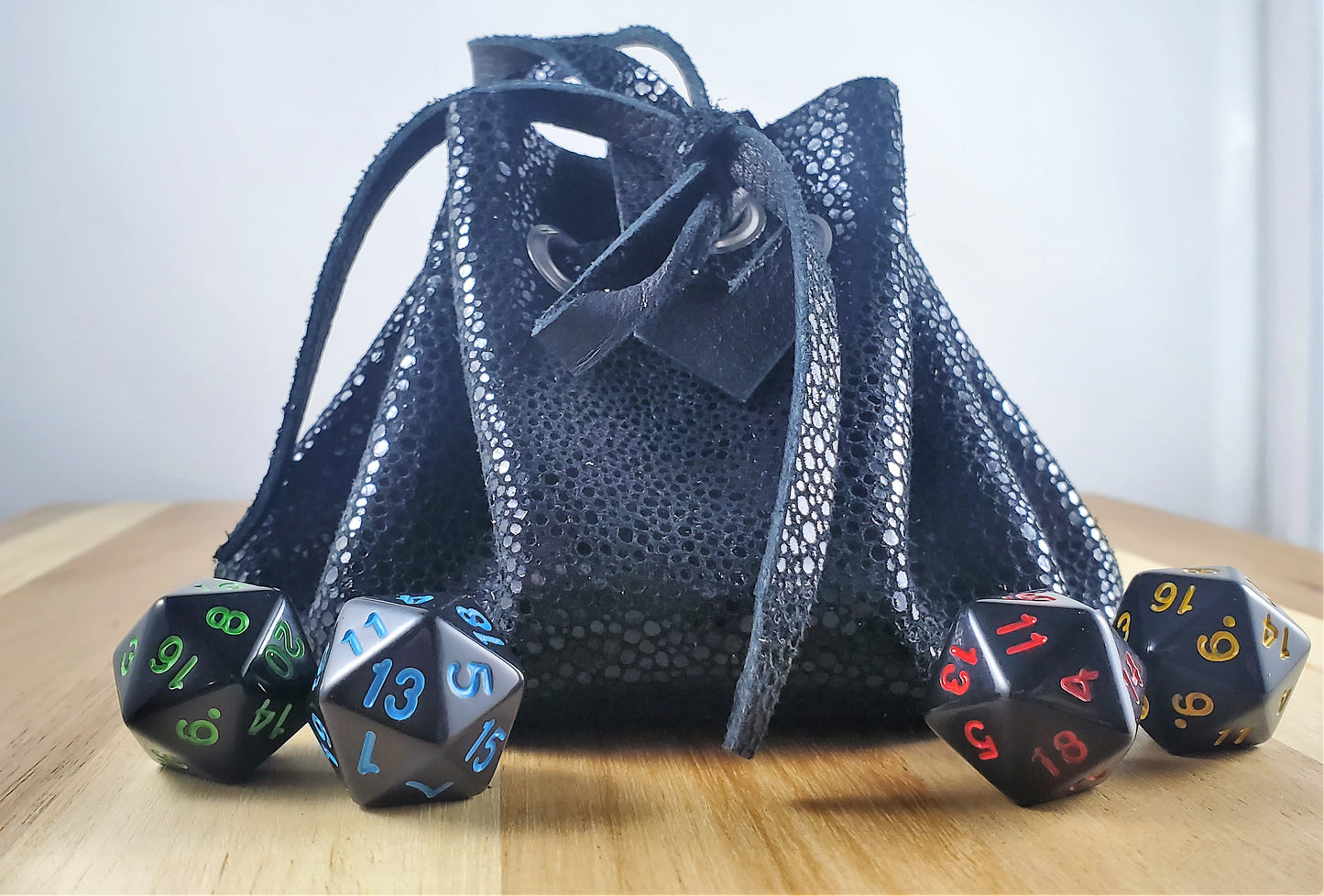 Leather Drawstring Dice or Rune Bag