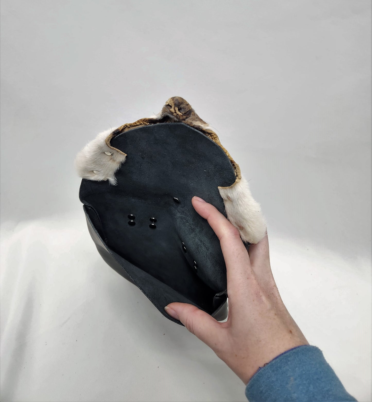 Leather Bags with Fur Faces