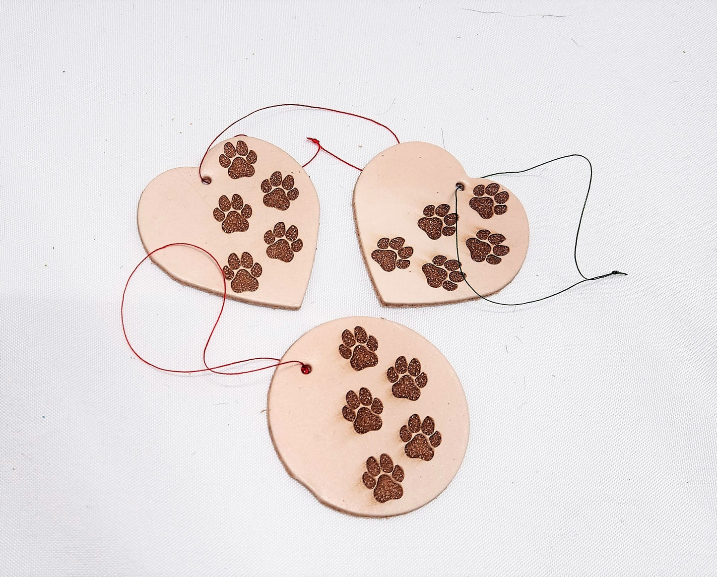 Leather Cutout Ornaments