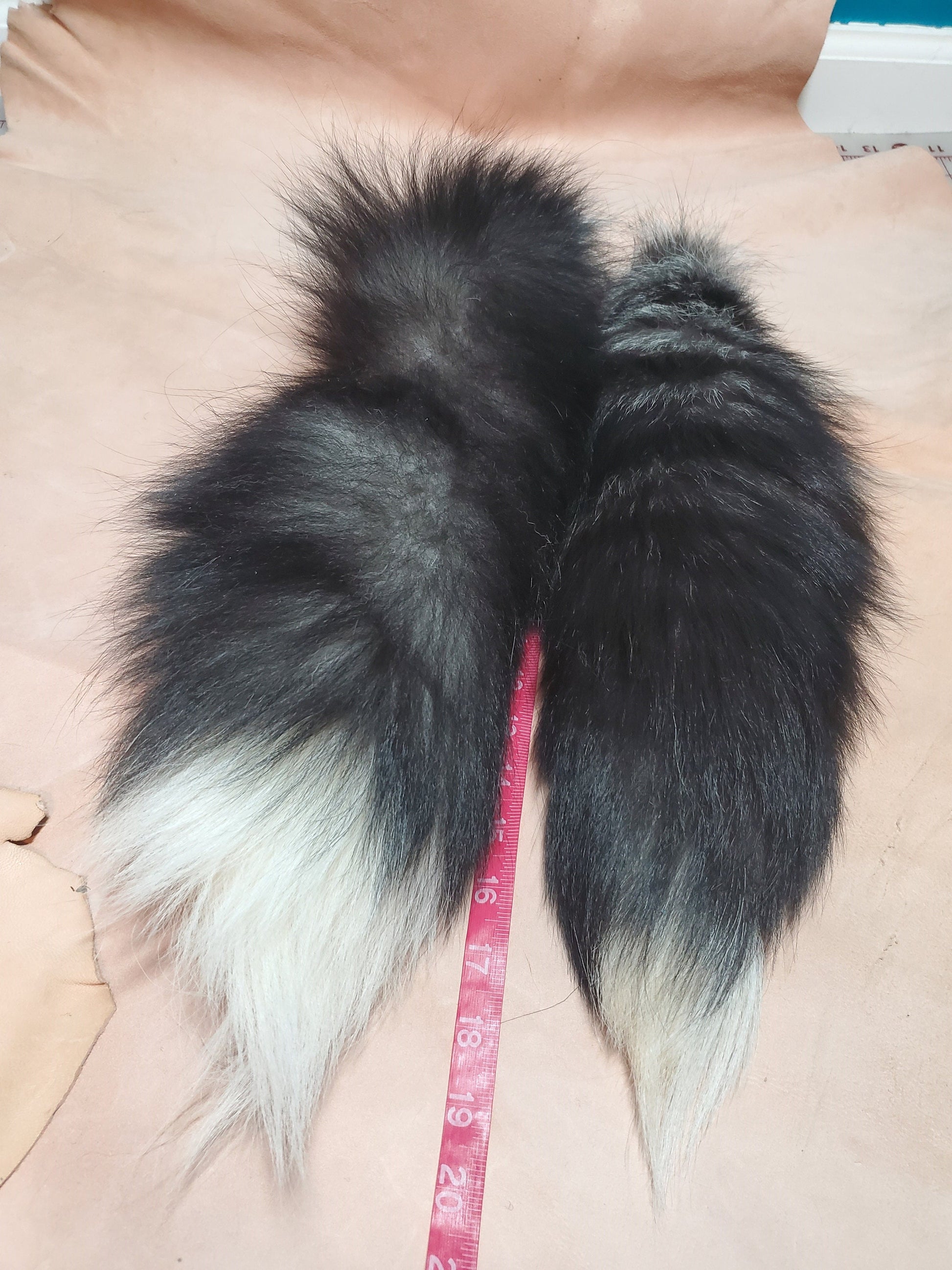 Real Silver Fox Tail Keychains, Genuine Fox Fur, Super Fluffy! for Costume, Cosplay, LARP, DnD, or Bag Hanger