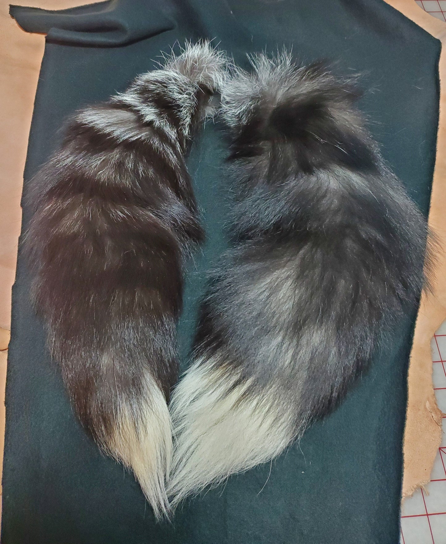 Real Silver Fox Tail Keychains, Genuine Fox Fur, Super Fluffy! for Costume, Cosplay, LARP, DnD, or Bag Hanger