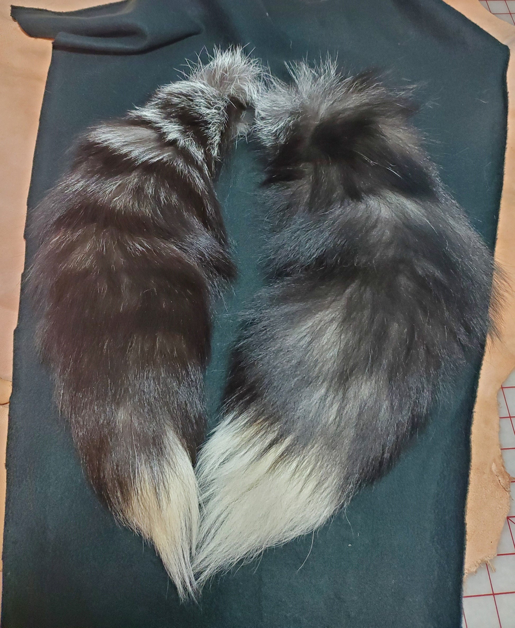 Real Silver Fox Tail Keychains, Genuine Fox Fur, Super Fluffy! for Costume, Cosplay, LARP, DnD, or Bag Hanger