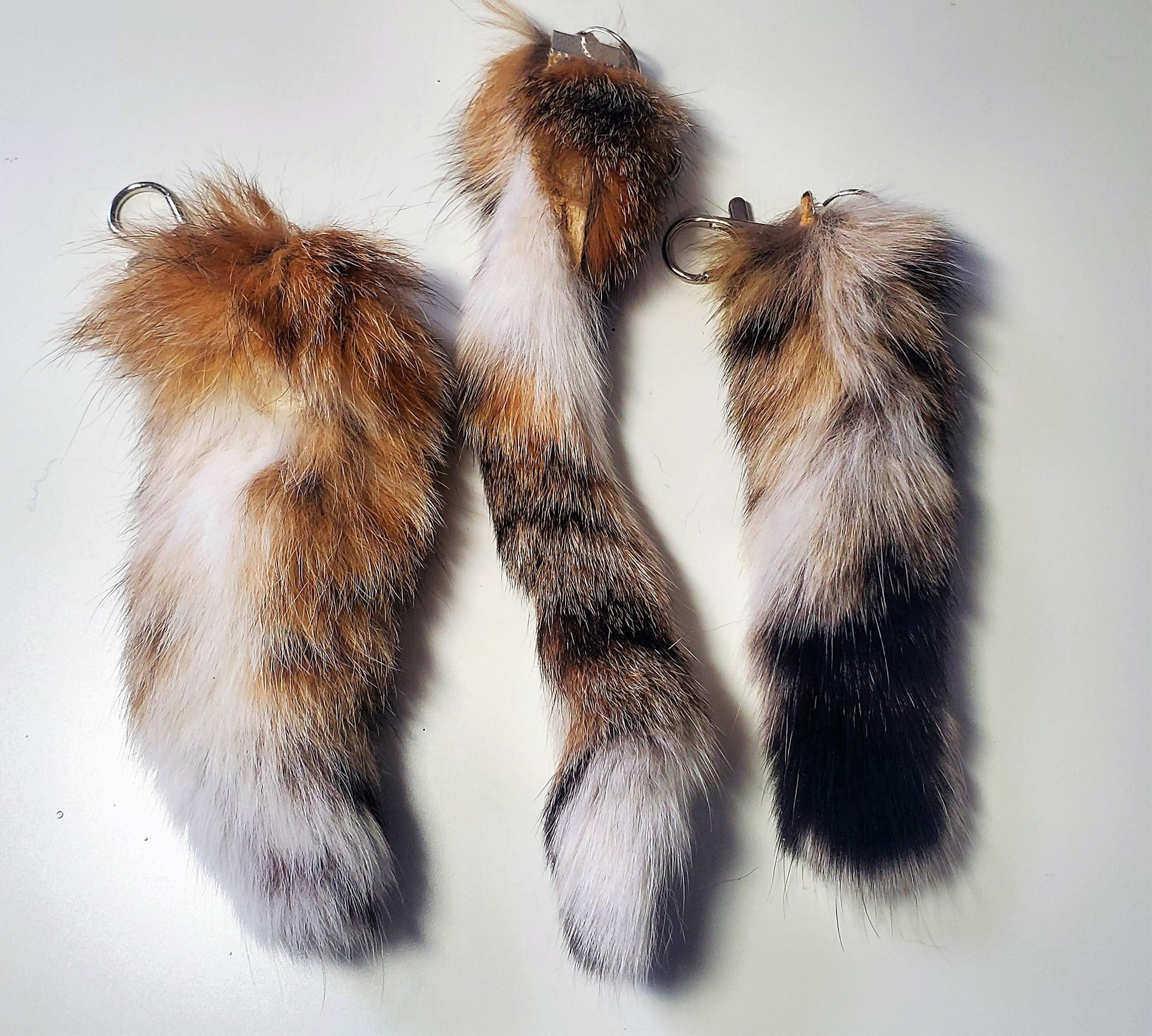 5"-6" Bobcat Tail Keychain, Super Soft and Silky Real Fur Taxidermy Cat Tail for Costume or Cosplay, Purse or Bag Decoration