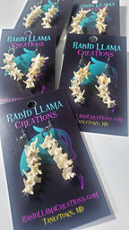 Rattlesnake Vertebrae Drop Earrings, Real Bone Snake Spine Jewelry