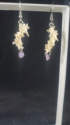 Rattlesnake Vertebrae Drop Earrings, Real Bone Snake Spine Jewelry